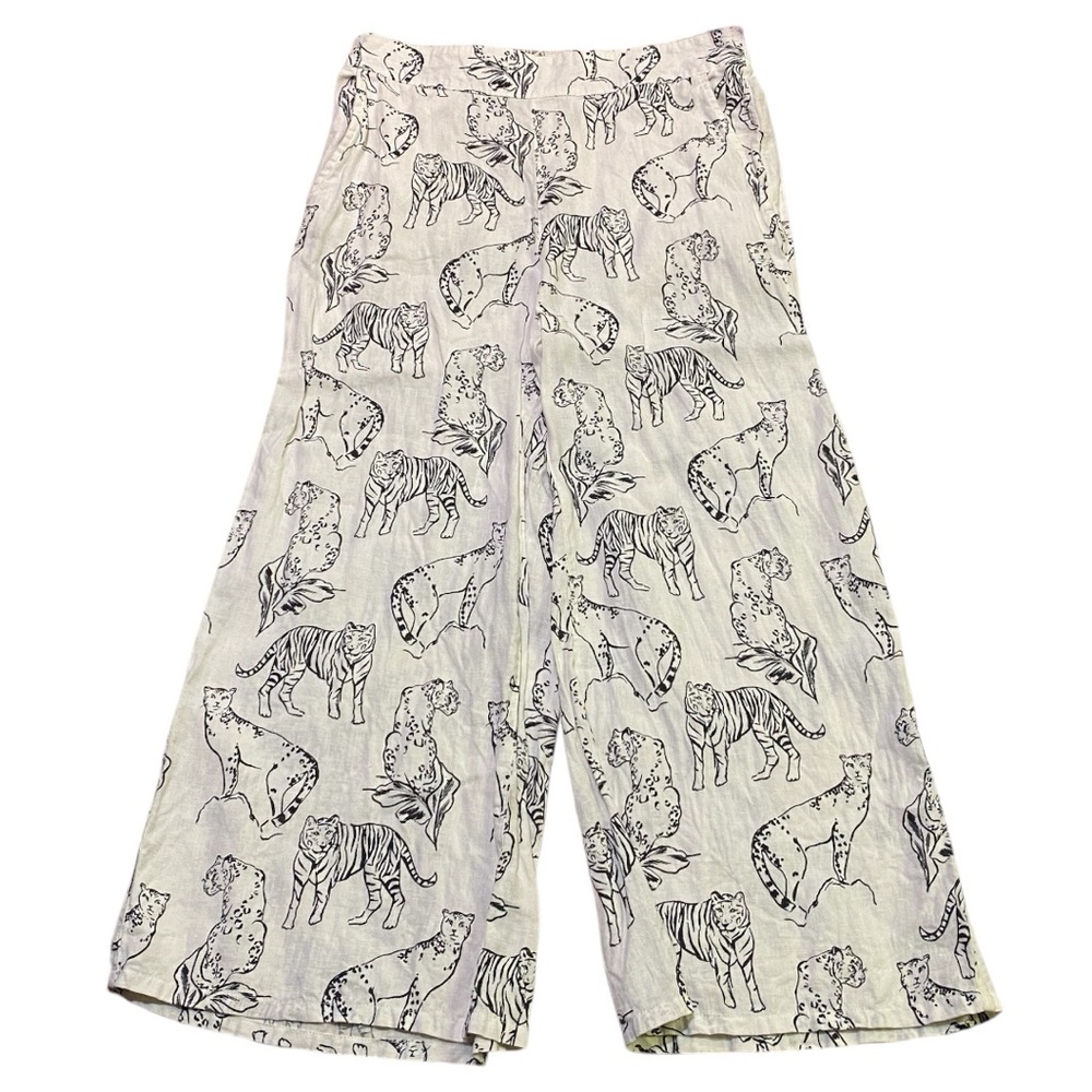 Cynthia Rowley Black and White Cropped Ankle Pants